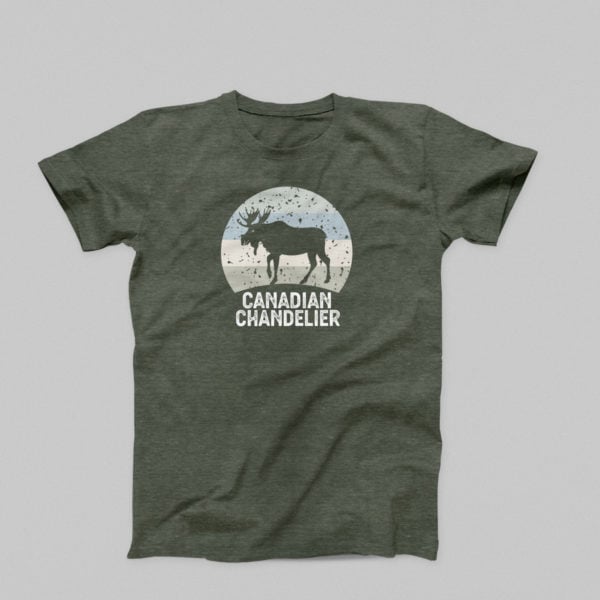 Canadian Chandelier t-shirt in military olive green